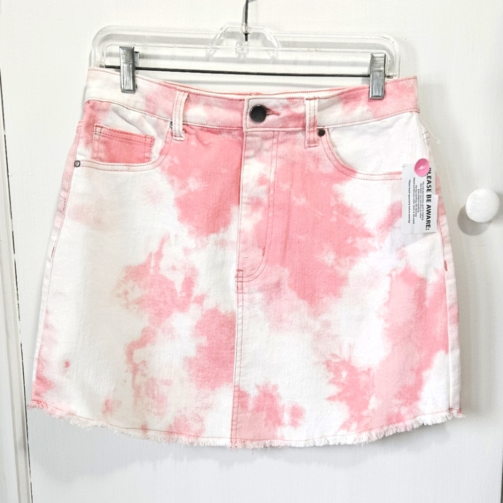 Nwt Tie Dye Denim Skirt by Tinsletown 31" Waist 🌸Spring🌸